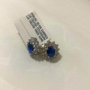 NWT Authentic Sapphire Earrings